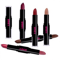 OEM Vegan 2-en-1 Rouge à lèvres et baume à lèvres double embout longue tenue mat hydratant et repulpant pour les lèvres Marque privée tendance