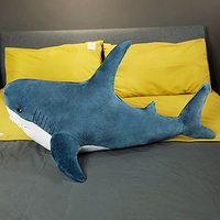 Grand oreiller en peluche de requin géant, jouet en peluche de requin doux, décor de chambre pour garçons et filles, cadeau de requin amusant