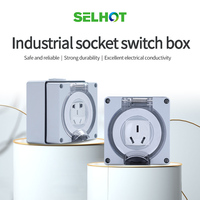 Selhot Industrial Switch Series IP67 Caja de enchufe eléctrico a prueba de agua Enchufe americano 240V Interruptor industrial de plástico EE. UU.
