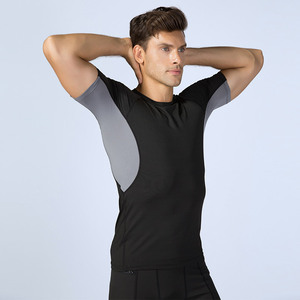 <span class=keywords><strong>Camisetas</strong></span> de Compresión de Manga Corta para <span class=keywords><strong>Hombre</strong></span> OEM ODM, <span class=keywords><strong>Camisetas</strong></span> Deportivas Transpirables de Alto Rendimiento para Fitness, Running, Entrenamiento y Deportes - Product Image 2