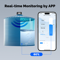 Capteur de niveau de liquide intelligent WiFi MOES Tuya à ultrasons, moniteur de réservoir d'eau avec notification d'alarme en temps réel, détecteur à distance via l'application