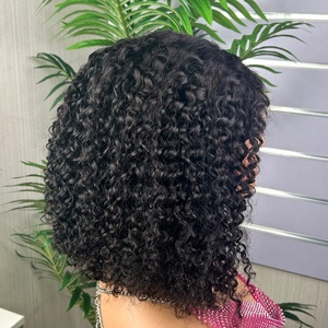 100% Ready to Ship Wholesale 5x5 Lace Closure Kinky <b>Wigs</b> Peruvian Virgin Hair <b>Human</b> Hair <b>Wigs</b> for Black Women - Product Image 2