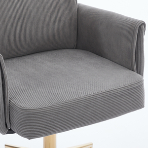 Modern Mid-back Liftable Swivel Office <b>Chair</b> Striped Fabric Ergonomic Eco-Friendly Durable for Home Office Work <b>Study</b> Relaxation - Product Image 3