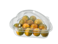 Aardbei Hartvorm Pet Box Clear Fruit Verpakking Aardbei Lade Met Transparant Deksel