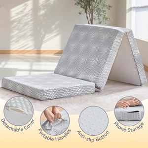 Bộ Nhớ Bọt Tri Gấp Nệm Cho Cắm Trại Phòng Khách Có Thể Tháo Rời Máy Có Thể Giặt Có Thể Gập Lại Xách Tay Ngủ <span class=keywords><strong>Pad</strong></span> - Product Image 2
