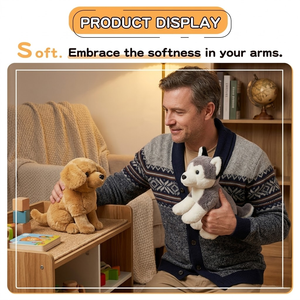 Aika Vente en gros Jouet en <span class=keywords><strong>peluche</strong></span> pour chien réaliste super doux personnalisé Rempli de coton PP - Product Image 3