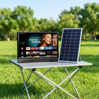 Téléviseur intelligent numérique portable solaire DC 12V OEM HD FHD 14 16 20 18 pouces Mini TV LED avec panneau solaire DVB-T2 connecté