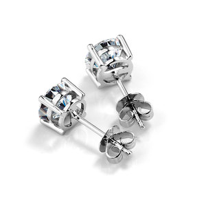 IGI sertifikası CVD HPHT 0.3ct 0.5ct 1ct D VVS2 Lab oluşturulan elmas 18K altın küpe Lab yetiştirilen elmas top küpeler - Product Image 5