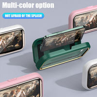 Étui de téléphone flexible étanche antidérapant avec support de téléphone portable à hauteur réglable pour cuisine, salle de bain et douche avec fenêtre transparente