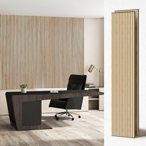 Panneau acoustique en bois à lattes de luxe, panneaux muraux linéaires en bois, traitement acoustique pour la décoration de chambres d'hôtel et de salles KTV, panneau mural acoustique en bois - Product Image 2