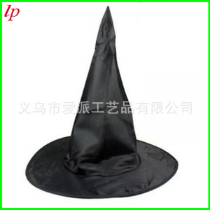 Black Pointed Witch <b>Hat</b> Satin Unisex Halloween <b>Wizard</b> <b>Hat</b> LPH0047 - Product Image 2