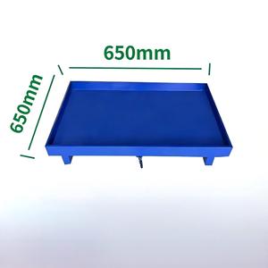 Bac métallique épaissi anti-fuite, résistant aux acides, aux alcalis et aux hautes températures, avec valve de drainage, adapté à l'utilisation avec chariot élévateur - Product Image 6