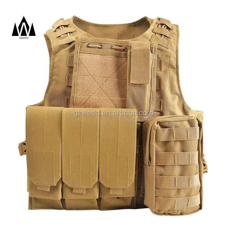 Custom Politie Tactische Vest Combat Molle Gear Militaire Veiligheid Vest Met Afneembare Zakjes Voor Cs, Jacht, Schieten