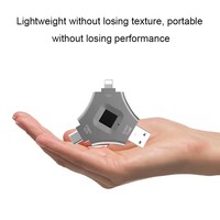 Nuevo Pendrive Multifunción 3 en 1 de Metal con Huella Dactilar, Alta Velocidad, 64 GB, 128 GB, 256 GB, 512 GB, Unidad Flash USB OTG