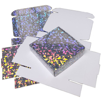 Cajas de Papel para Kits de Labios y Uñas, Colores Iridiscentes con Purpurina Holográfica Oro Rosa, Mini Empaque, MOQ Bajo, Venta al por Mayor