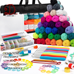 Fil à tricoter en laine, directement <span class=keywords><strong>de</strong></span> l'usine, confortable, chaud et doux, kit d'accessoires pour crochet DIY, cadeaux, vente en gros - Product Image 1
