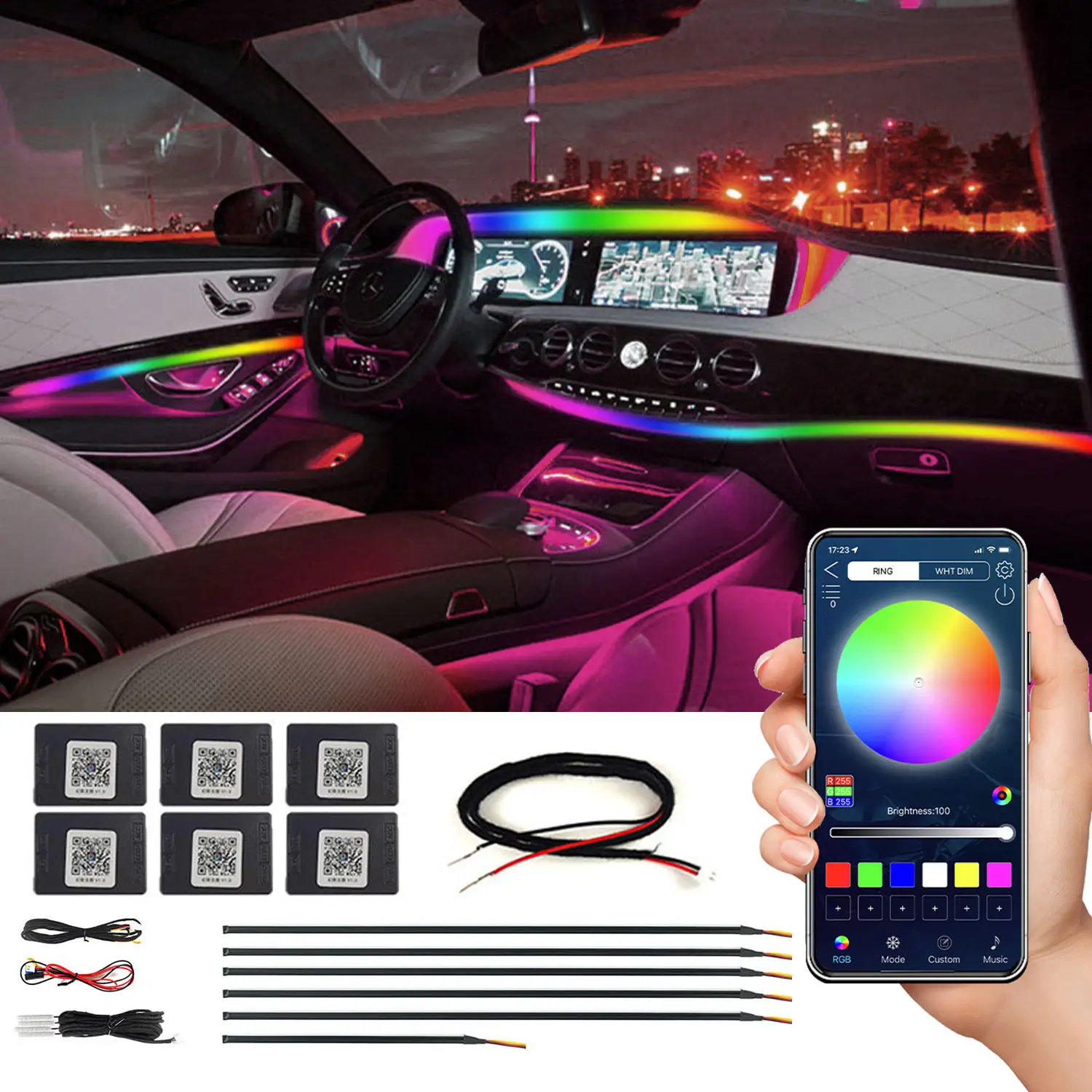 Акриловая подсветка RGB для автомобильной атмосферы