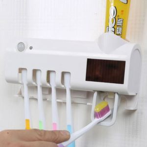 JY Intelligent Non-Punching Squeezing Toothpaste Toothbrush <b>Holder</b> with Automatic Touch <b>Control</b> Wall-Mounted Plastic Design - Product Image 5