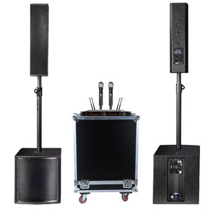 Système de haut-parleurs DBK DJ, 4x4 pouces, colonne de sonorisation avec caisson de basses actif de 15 pouces, DSP, système de sonorisation PA pour salle de réunion, fête, club - Product Image 1