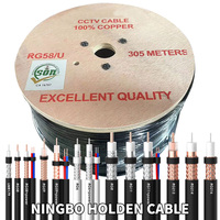 Cable Coaxial de Alta Calidad 305M Sólido CCS CU RG59 RG6 con Alimentación para Comunicación Satelital y CCTV