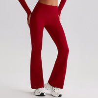 Polyester Recyclé Amincissant Stretch Gym Fitness Leggings Durable Yoga Flare Pantalon pour les Femmes