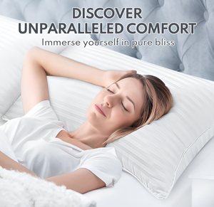 Grosir bantal tempat tidur rumah putih lembut masukan <span class=keywords><strong>100%</strong></span> sarung katun bantal tempat tidur serat poliester untuk tidur