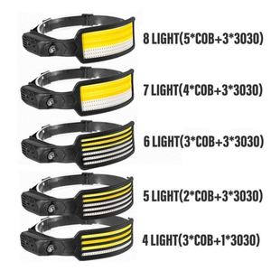 WOSEN 2025 Upgrade New LED Mini Multi-function Waving Sensor Head Light COB Outdoor Fishing Strong Flashlight Headlamps - Product Image 6