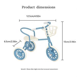 Трехколесный велосипед-коляска 1:12 Babycare в простом стиле, трехколесный велосипед с педалями, трехколесный велосипед для кукол, для кукольного домика - Product Image 6