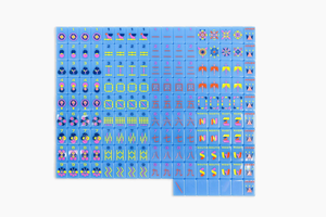 Plastic <b>Mahjong</b> Tiles <b>Set</b> Blue With Colorful Symbols Classic Style Portable For 4 Players Unisex Durable Playing Pieces - Product Image 4