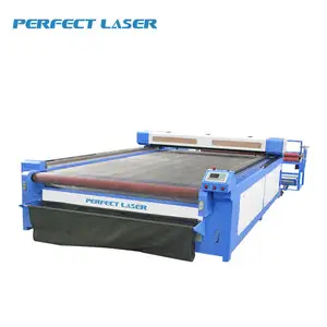 1318 CE ISO Disetujui Auto Makan CNC Tekstil Laser Cutting Machine untuk Fabric Kain Kulit Co2