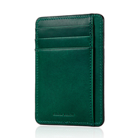 Portefeuille en cuir tanné végétal italien de haute qualité avec carte porte-étiquette aérienne pour hommes personnalisé ODM livraison directe en gros