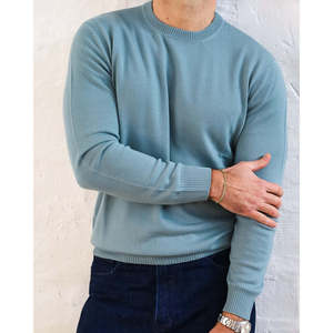 Pull à col rond pour homme XXL, tricot respirant avec motif imprimé, logo rayé, décoration, calibre 12, saison hivernale - Product Image 3