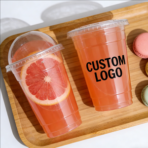 Gobelets en plastique de qualité alimentaire pour thé au lait, 14 oz avec couvercles et gobelets jetables personnalisés avec logo de 16 oz pour les boissons - Product Image 3