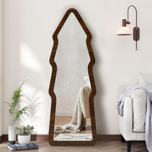 Modern MDF Full-Length <strong>Mirror</strong> <strong>Pine</strong> Shaped Anti-Drop Explosion-Proof Thickened Wall-Mounted Decorative <strong>Mirror</strong> - Product Image 1
