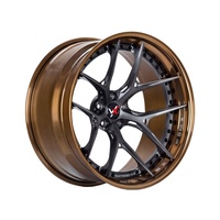 Jantes forgées VeroX 2 pièces, finition Gunmetal, baril bronze, concave profond, 18-22 pouces, 5x112 5x114.3 5x120 pour Mercedes Audi Tesla