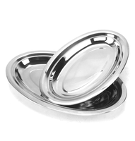 Plateau de service ovale en acier inoxydable pour cuisine, prix abordable, fabriqué en Chine