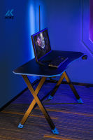 Escritorio para Juegos en Forma de X - Combinación de PC/Mesa, Gestión de Cables, Iluminación LED RGB (Venta al Por Mayor Disponible)
