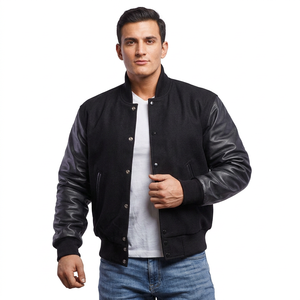 Veste universitaire d'hiver pour homme, respirante et à séchage rapide, la plus vendue, sur mesure avec cuir et laine, nouvelle arrivée en tissu toile - Product Image 1