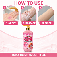 Gel Douche Exfoliant à l'Acide Salicylique et Vitamine B3, Hydratant et Éclaircissant, Gommage Corporel pour Femmes 1000ml