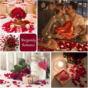 180 pezzi di <span class=keywords><strong>confetti</strong></span> di petali di rosa rossa veri e propri <span class=keywords><strong>fiori</strong></span> da sposa conservati congelati per proposta di san valentino baby shower deco - Product Image 3