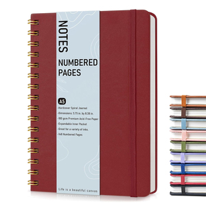 Quaderno a Spirale Personalizzabile Formato A5 75-80 Fogli OEM Copertina Rigida in Pelle PU con Pagine a Righe ANi NB21 - Product Image 1
