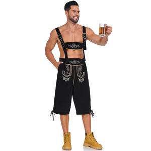 Combinaison <span class=keywords><strong>de</strong></span> costume <span class=keywords><strong>de</strong></span> bière traditionnelle bavaroise pour hommes, Lederhosen allemand <span class=keywords><strong>de</strong></span> Munich pour l'Oktoberfest, avec bretelles, pour les festivals et les événements nationaux, cosplay - Product Image 5