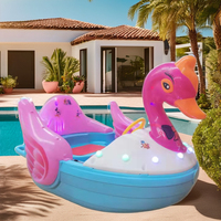 Bateau tamponneur électrique 12V de haute qualité de Dubaï, en HDPE, stable pour enfants, avec lumières LED pour parcs aquatiques, 1-2 personnes