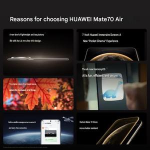 Huawei Mate 70 Air ขายดี บางเฉียบ 6.6 มม. น้ำหนัก 208 กรัม หน้าจอ 7 นิ้ว 120Hz OLED แบตเตอรี่ 6500mAh ชาร์จเร็ว 66W ชิปเซ็ต Kirin 9020 - Product Image 4