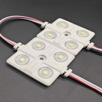 Module LED SMD5730 4 LED moulé par injection, haute luminosité, pour caisson lumineux publicitaire, 2W 12V basse tension, blanc/chaud