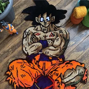 Premium Custom Decorative Tufted Die Cut 82 X 152cm Dragon Ball Goku Rug