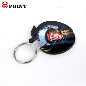 Porte-clés vierge de sublimation en forme de pomme bricolage impression cadeau MDF pendentif porte-clés vierge avec porte-clés - Product Image 6