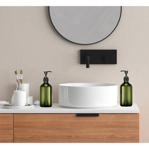 ชุด 4 ชิ้น เครื่องจ่ายสบู่เหลวแบบติดผนัง ความจุ 500 มล. สำหรับสบู่เหลว ใช้ในโรงแรม ห้องครัว ห้องน้ำ วัสดุเรซิ่นและเซรามิก SC ECOMMERCE - Product Image 4