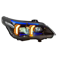 Pour BMW Série 5 E60 03-10, Ensemble de feux de jour à LED et clignotants 12V 50W, Version Thunder à sourcils bleus modifiés