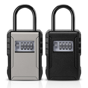 CH-827P Aluminum Alloy 4-Digit <b>Combination</b> <b>Lock</b> Storage <b>Box</b> Detachable Hook Outdoor Anti-theft - Product Image 1